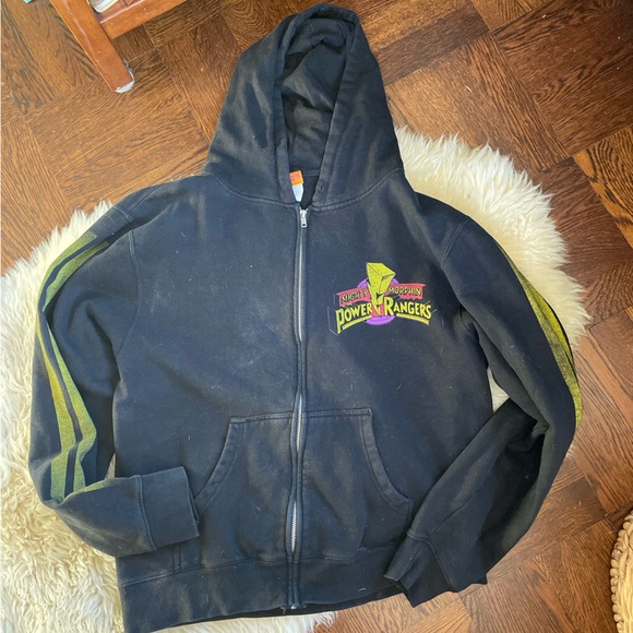 90s vintage power rangers mighty morphin full zip hoodie super legends men’s - Picture 1 of 7